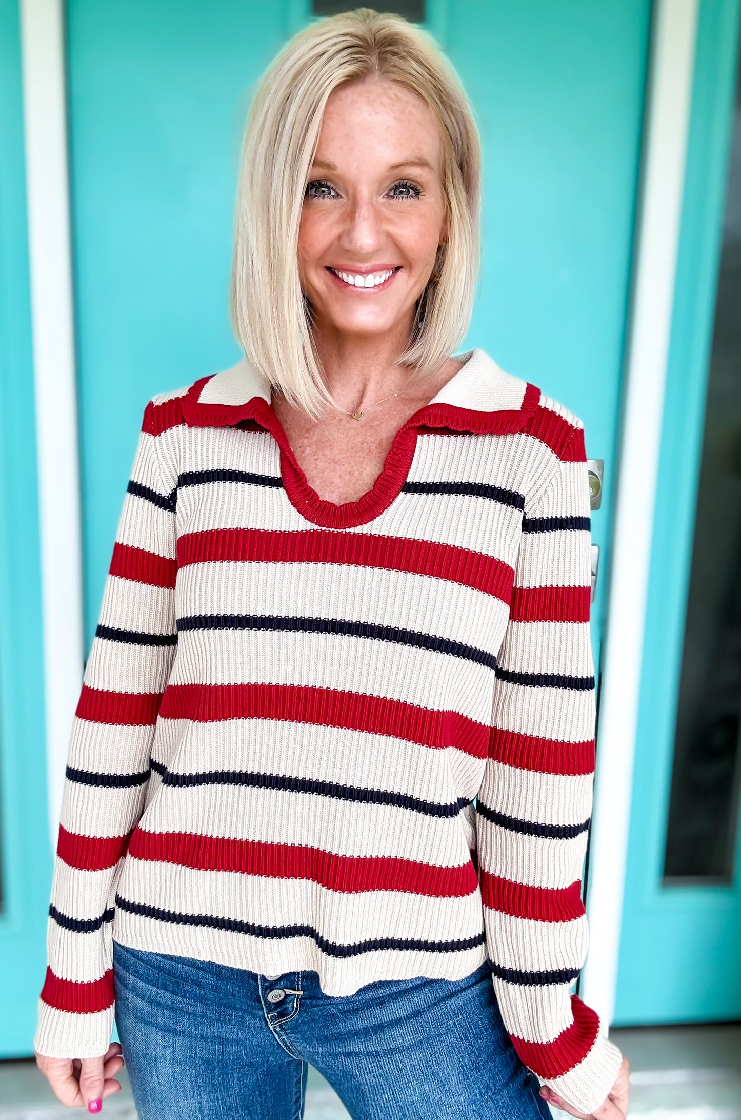Varsity Knit Sweater