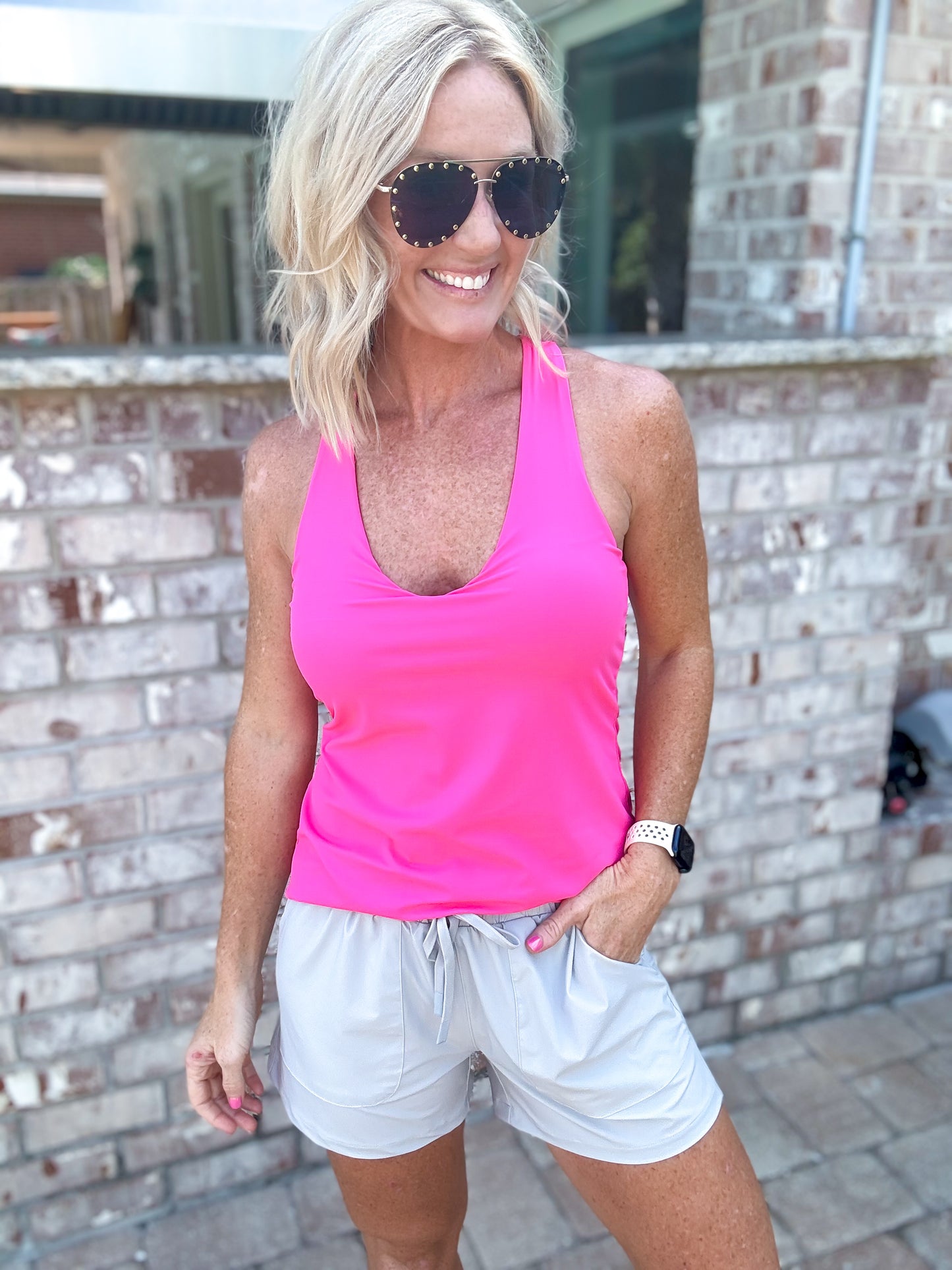 On the Go Stretchy Workout Shorts by Mono B