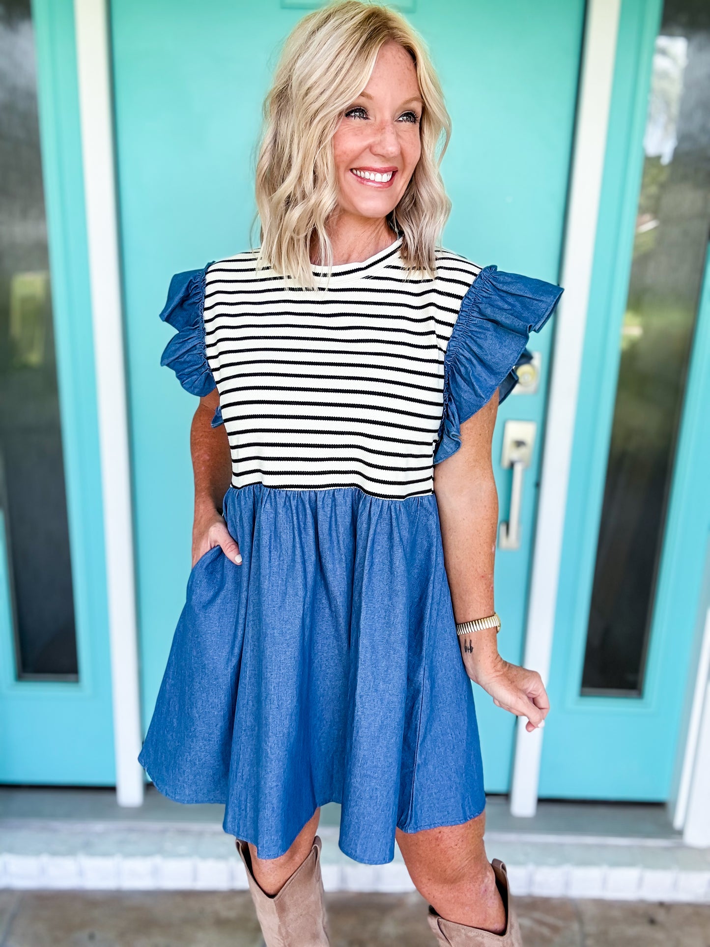 Country Charm Ruffle Dress