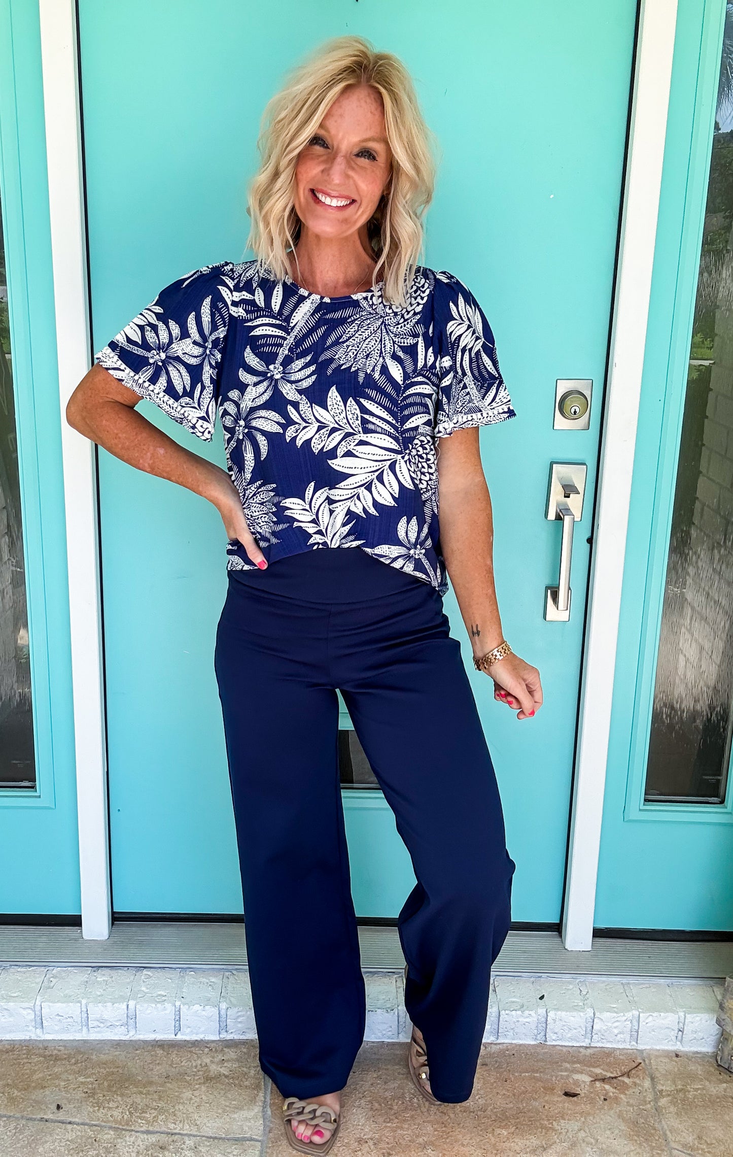 Petal Sleeve Pop Top