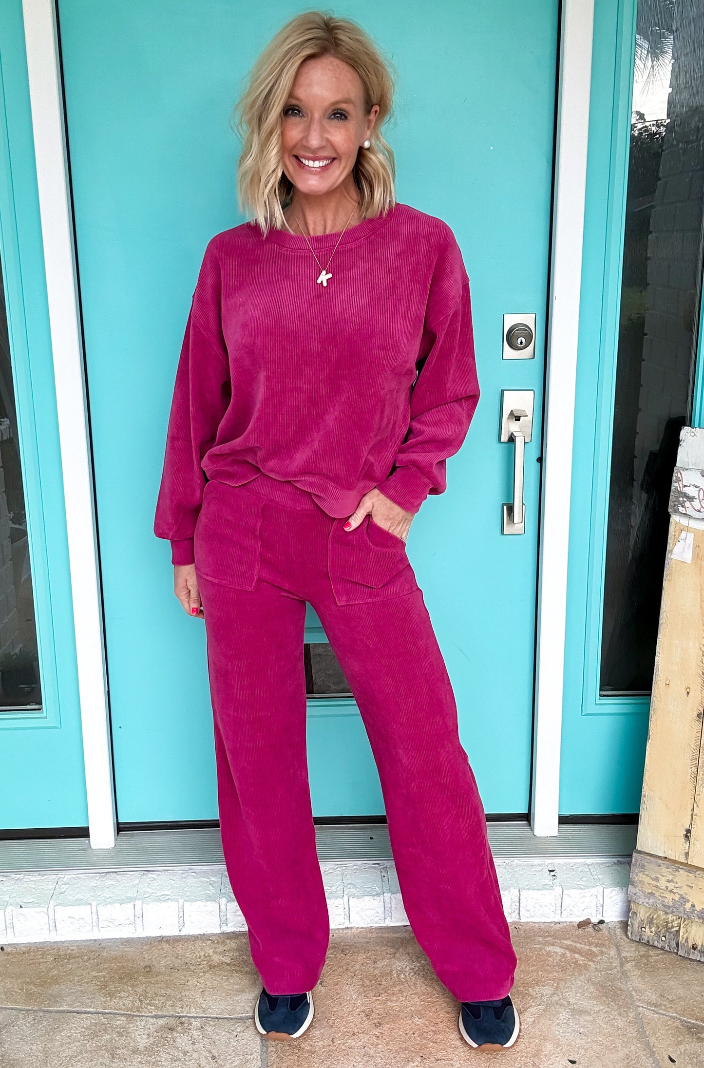 Biance Stretchy Corded Set *PINK*