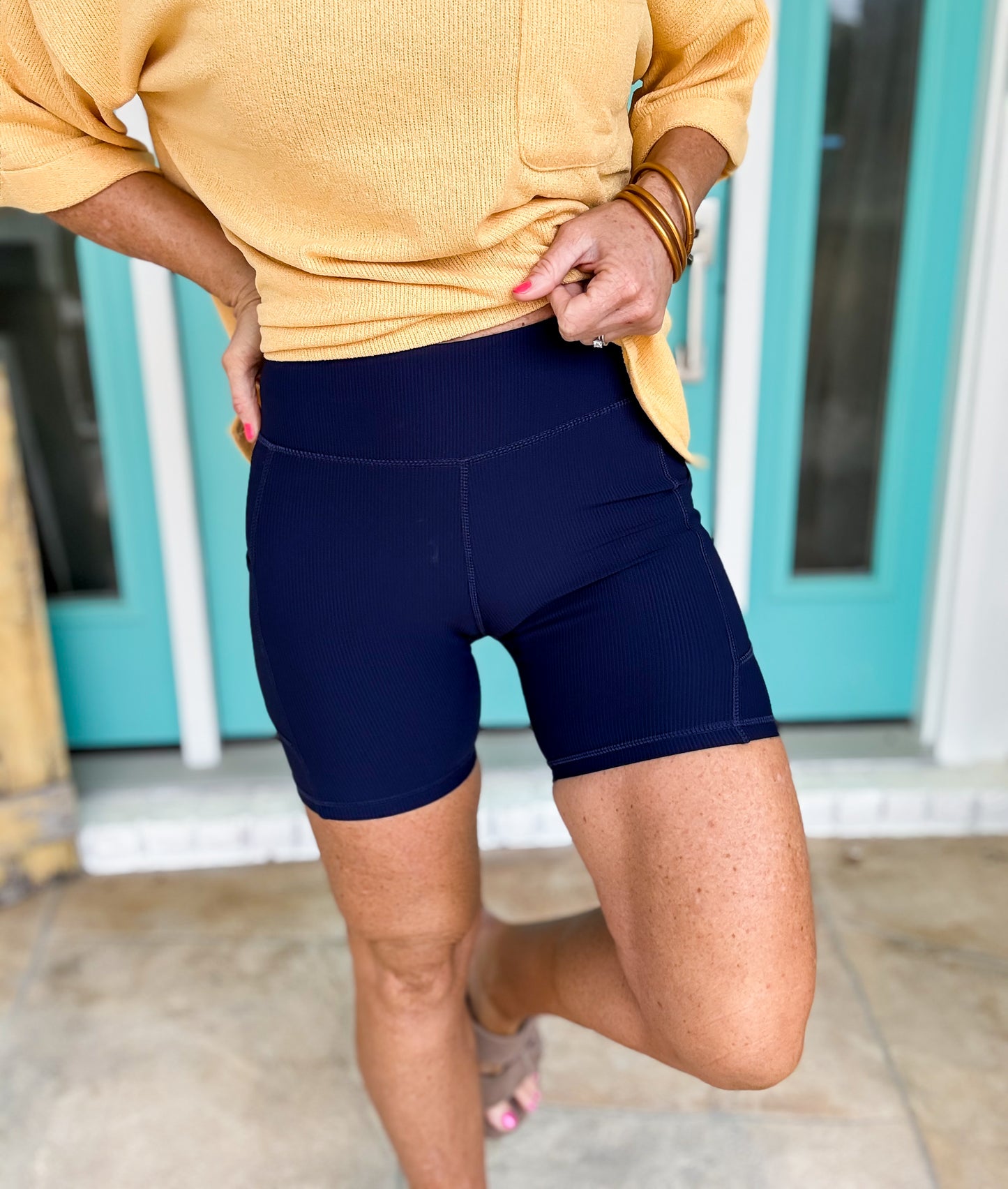 Ribbed Biker Shorts