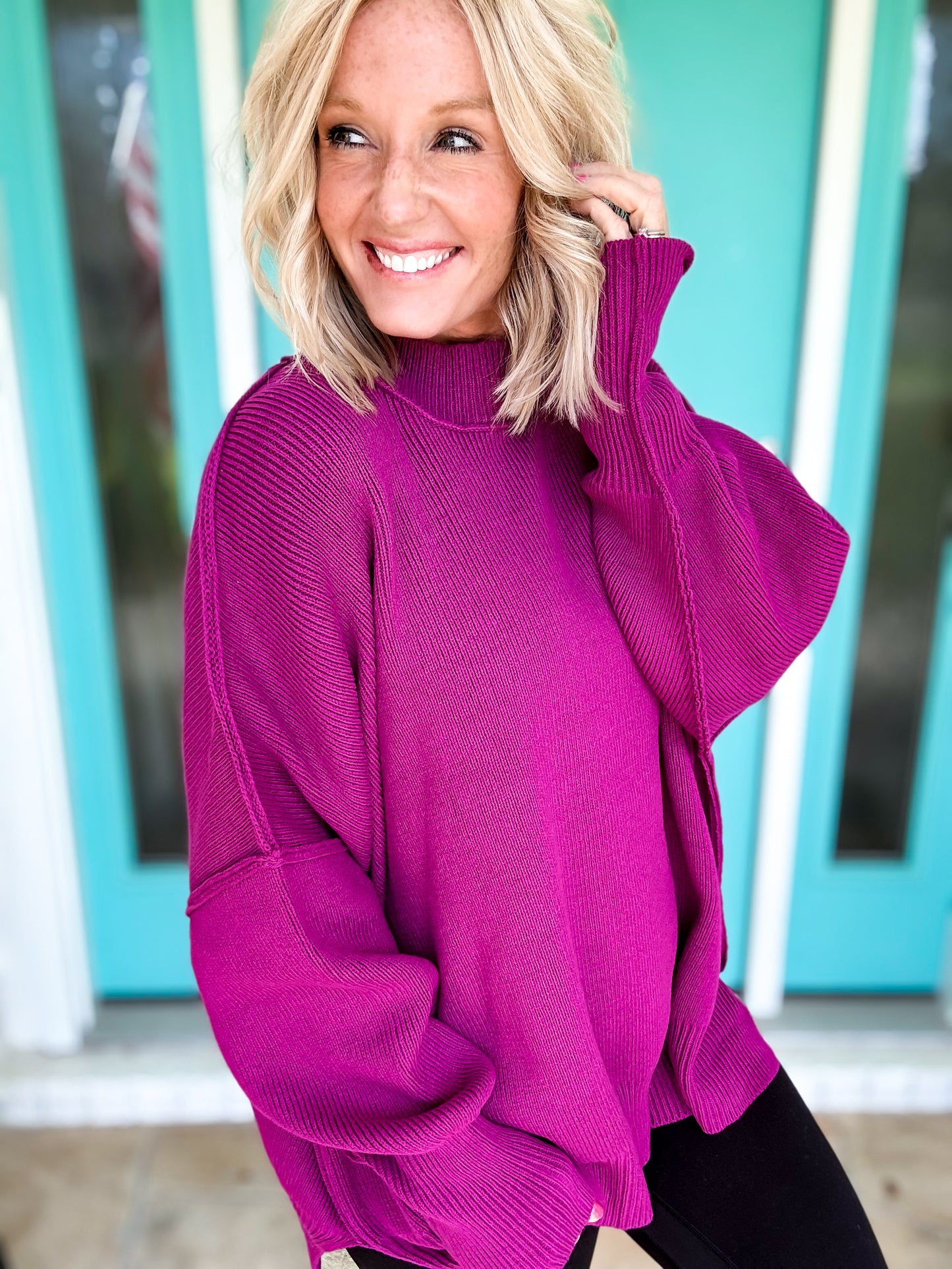 Sylvia Side Slit Oversized Sweater