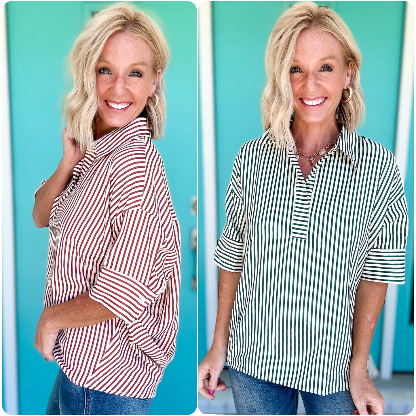 Autumn Breeze Striped Top