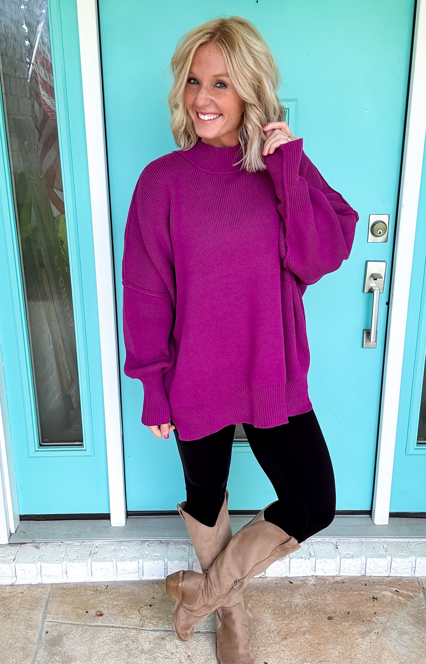 Sylvia Side Slit Oversized Sweater