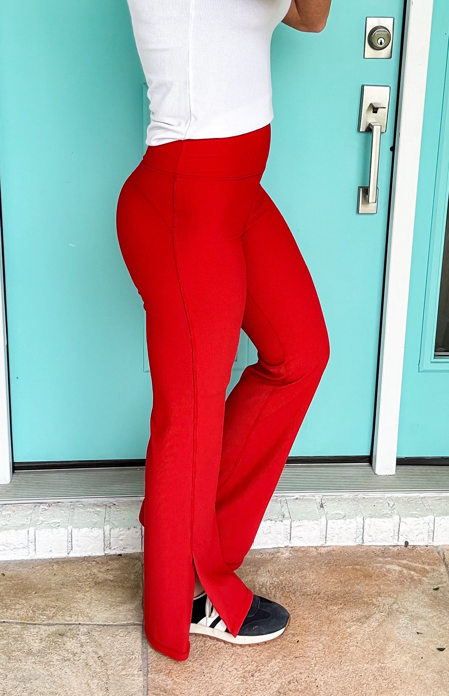 Ribbed Flow Flare Leggings