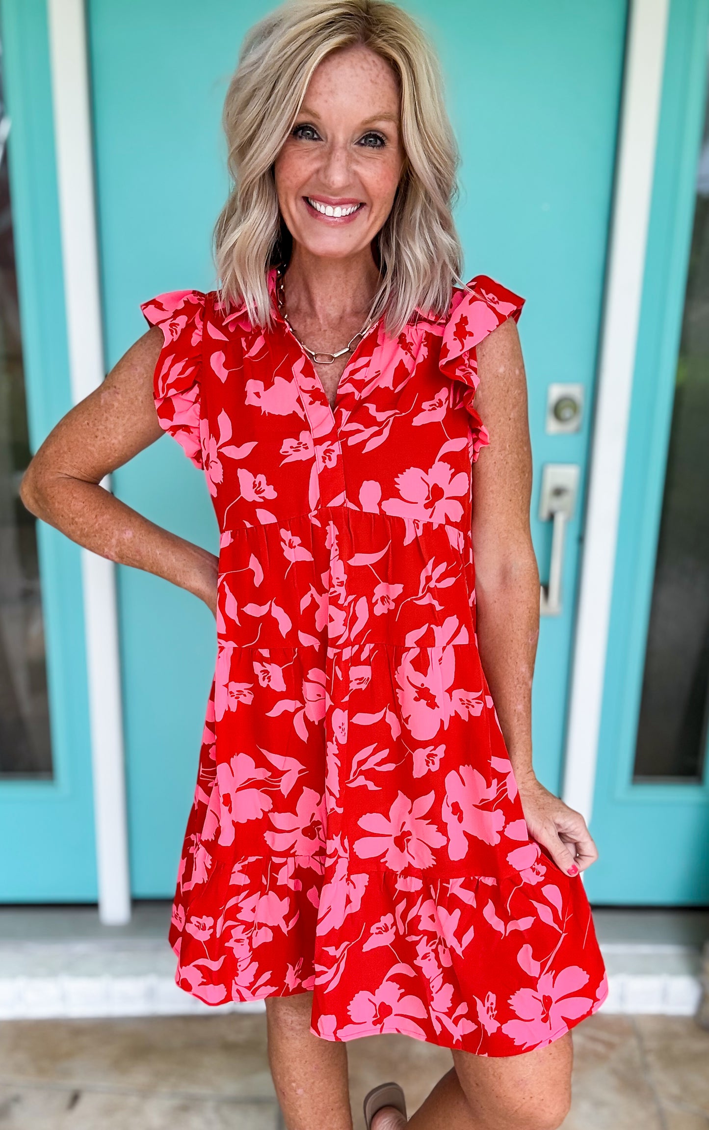Enough for Me Umgee Dress -- Red