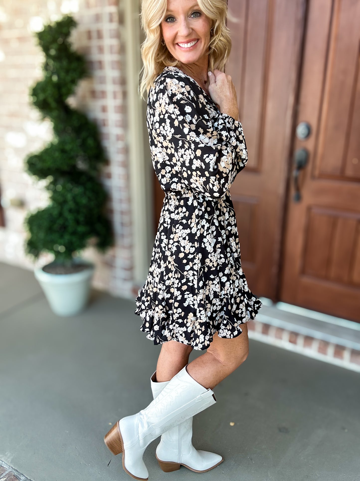 Feel The Fall Flowers Dress