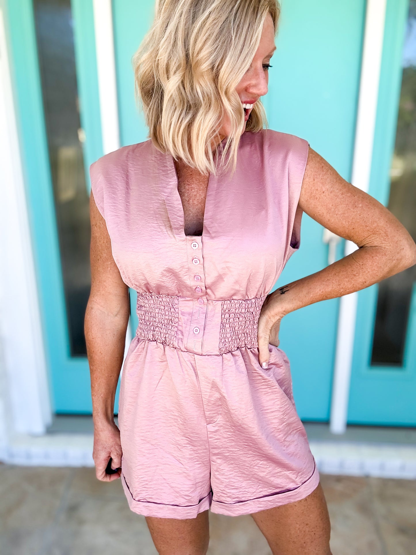 Cinched & Styled Silky Romper