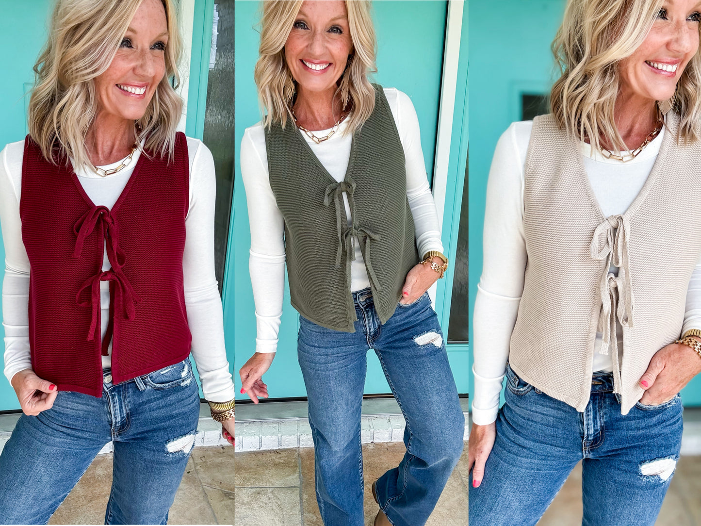 Tied & True Sweater Vest