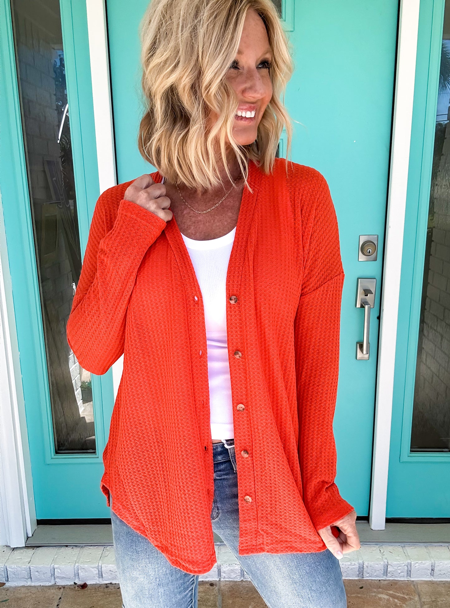 Waffle Bliss Cardigan