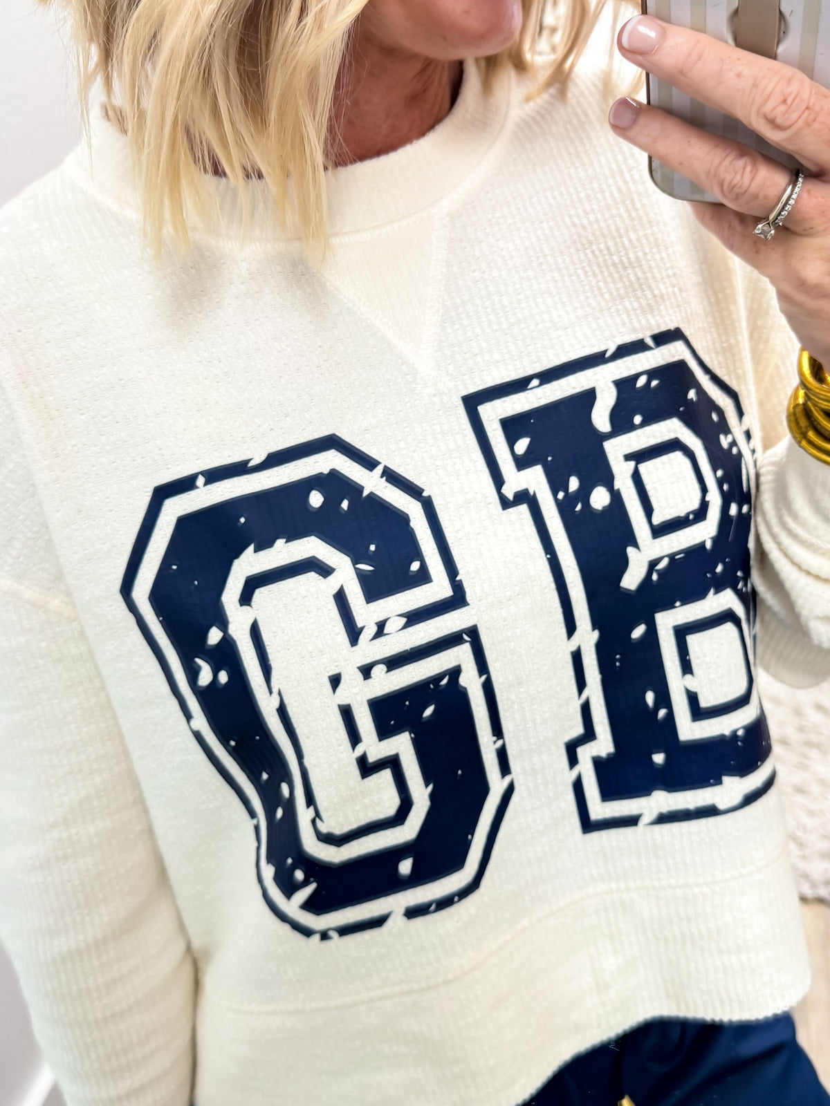 GB Cream Cropped-ish Ribbed