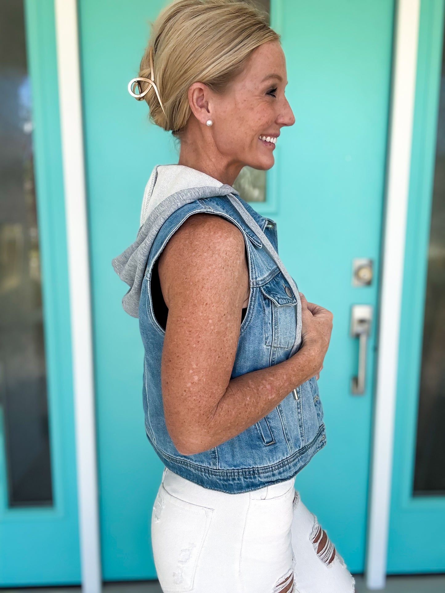 True Hood Denim Vest