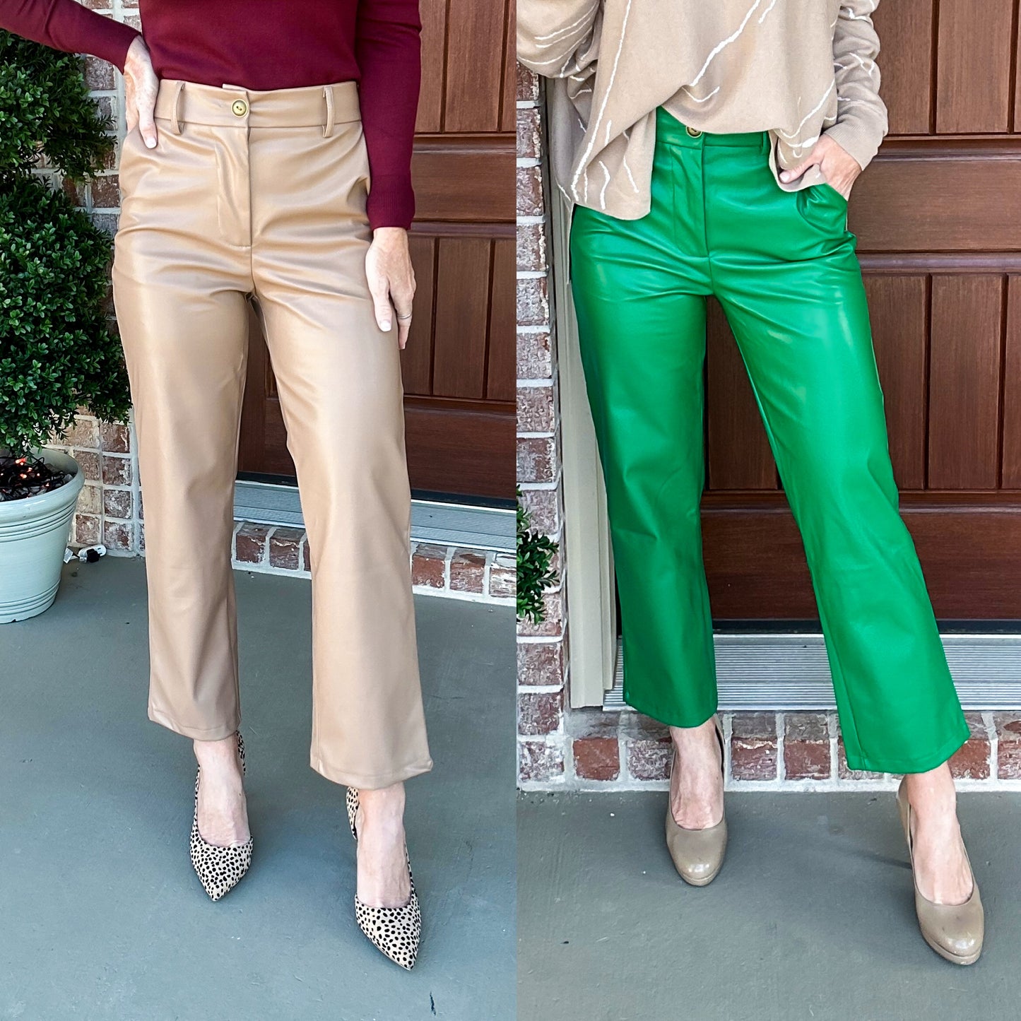 Foxy Faux Leather Straight Pants