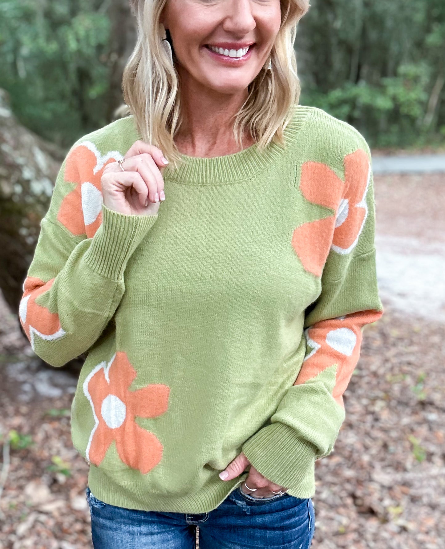 Flower Power Pattern Sweater