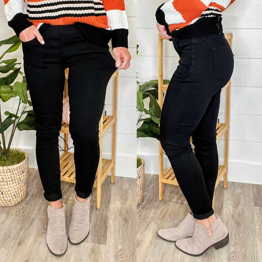 The Presley Pull On Black Jeans *Cello Brand*