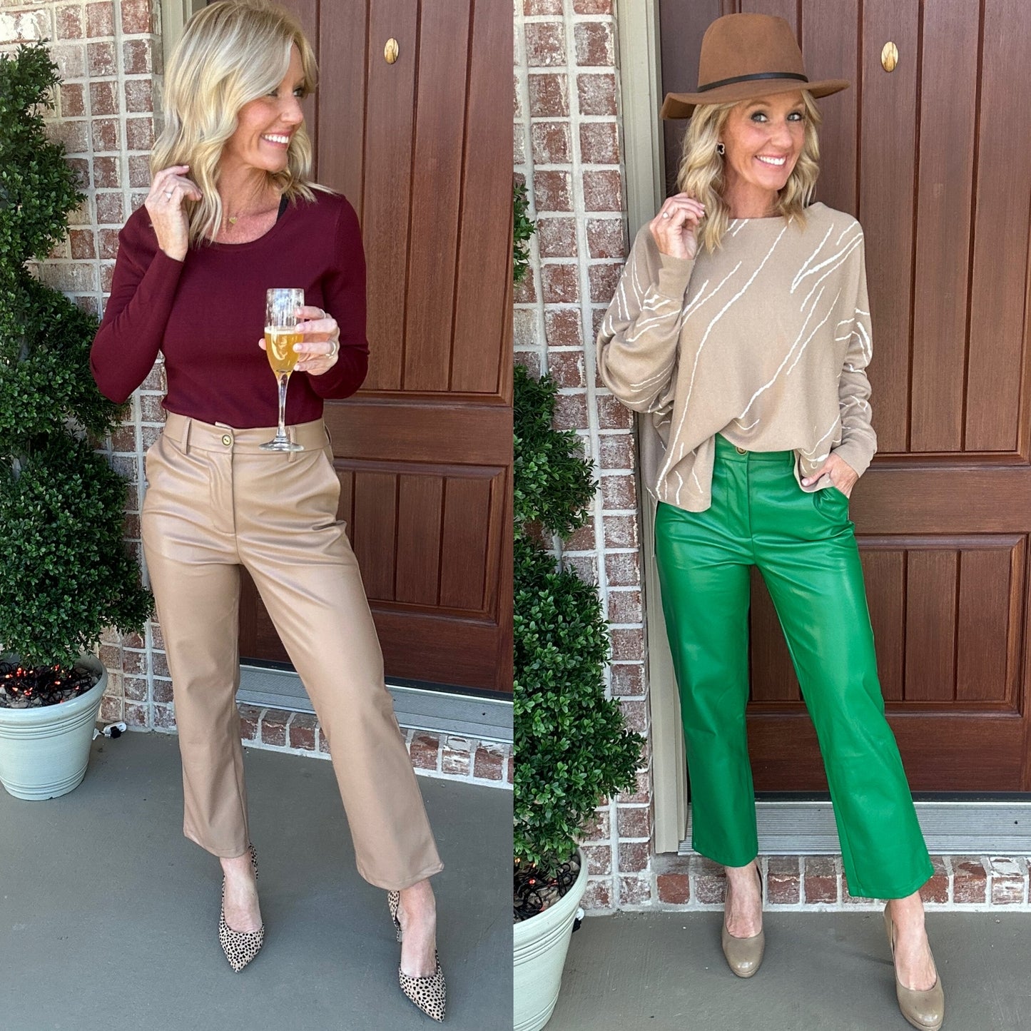 Foxy Faux Leather Straight Pants