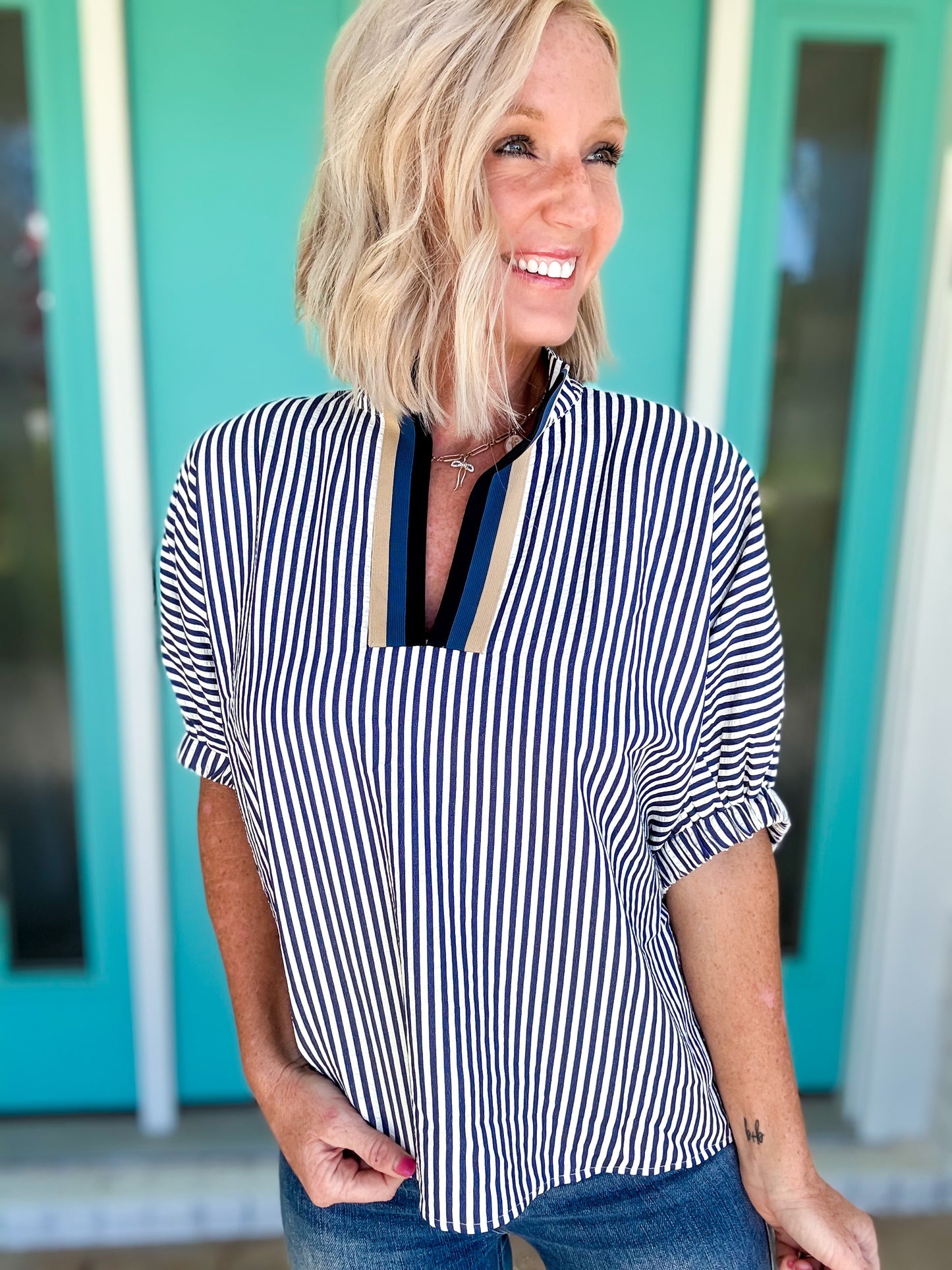 Nautical Nights Striped Top