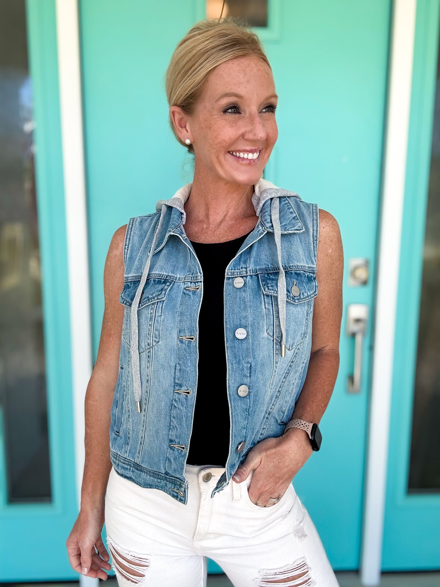 True Hood Denim Vest