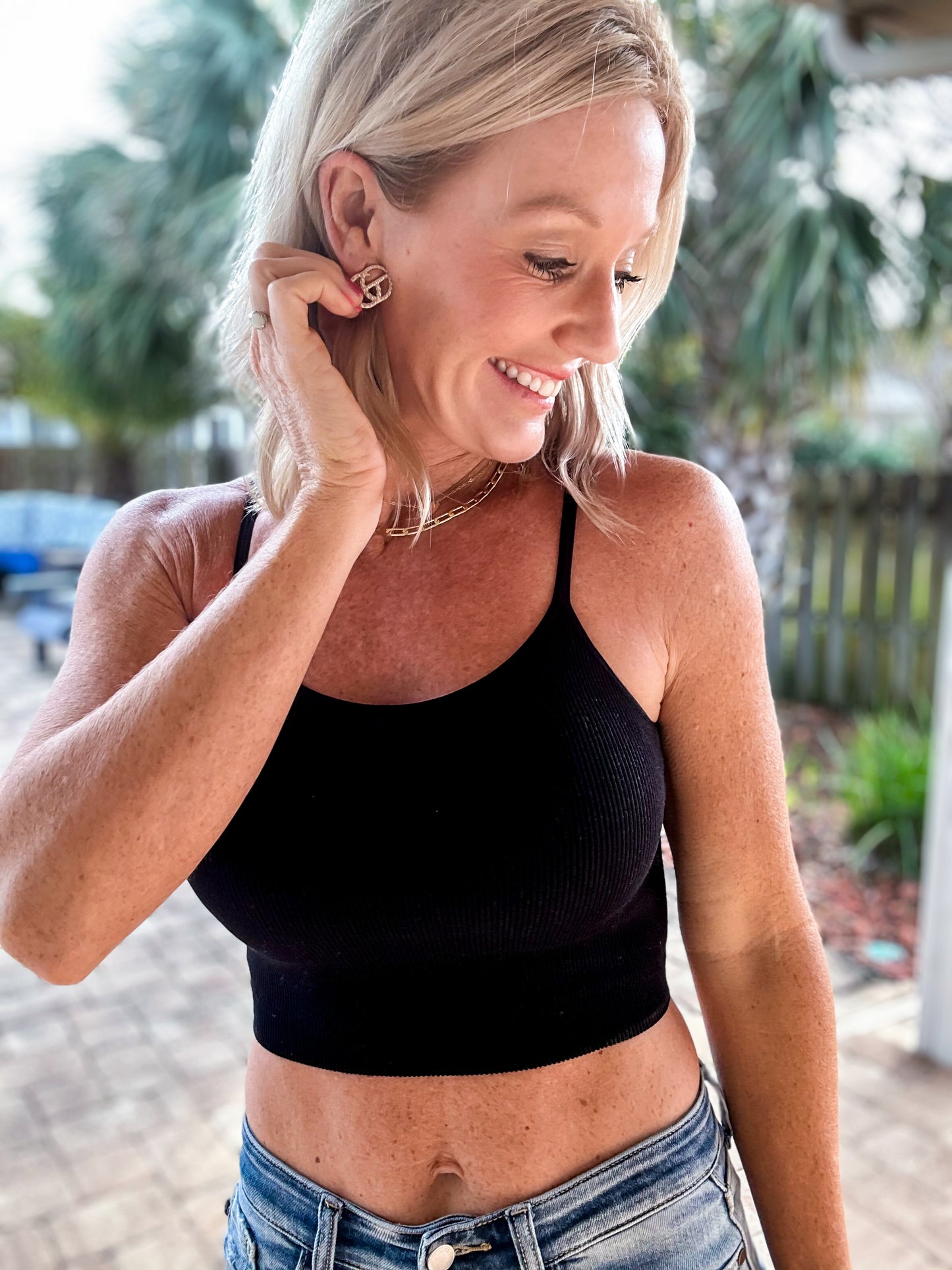 The Seamless Ribbed Cropped Cami