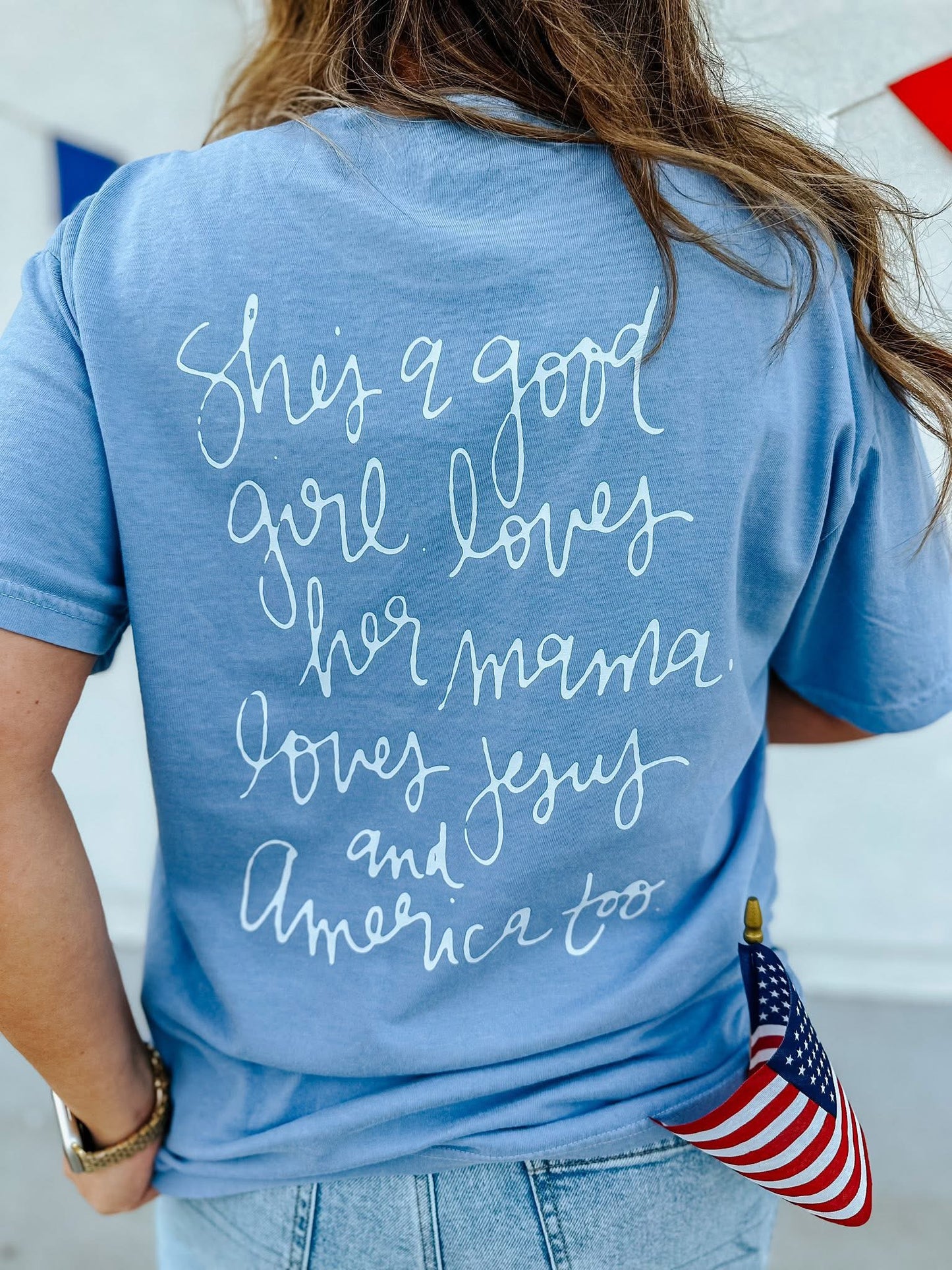 Loves Jesus & America Too Tee