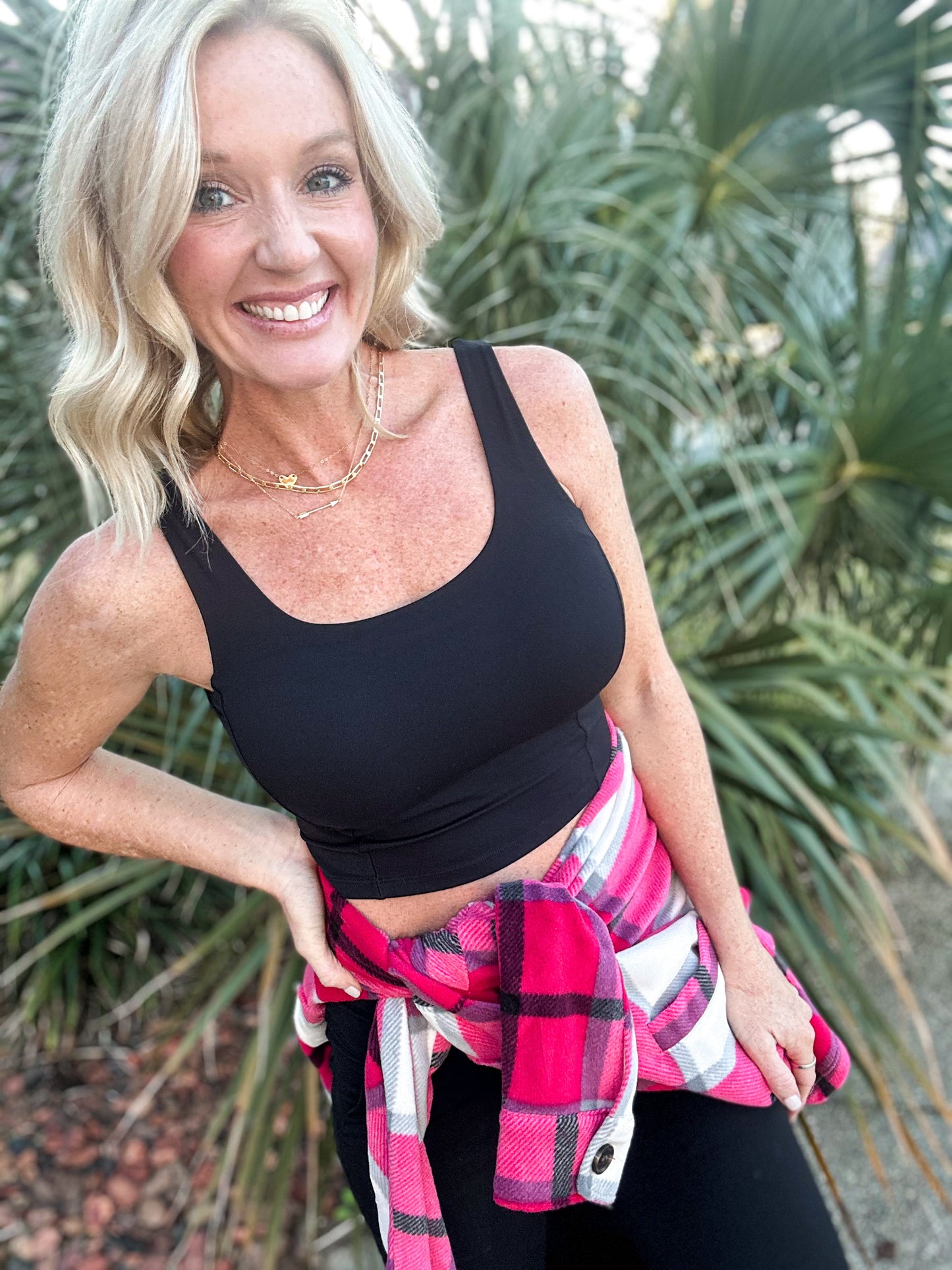 Classic Built-In Bra Cropped Tank w/Sewn in Pads -- Twenty 17 Brand