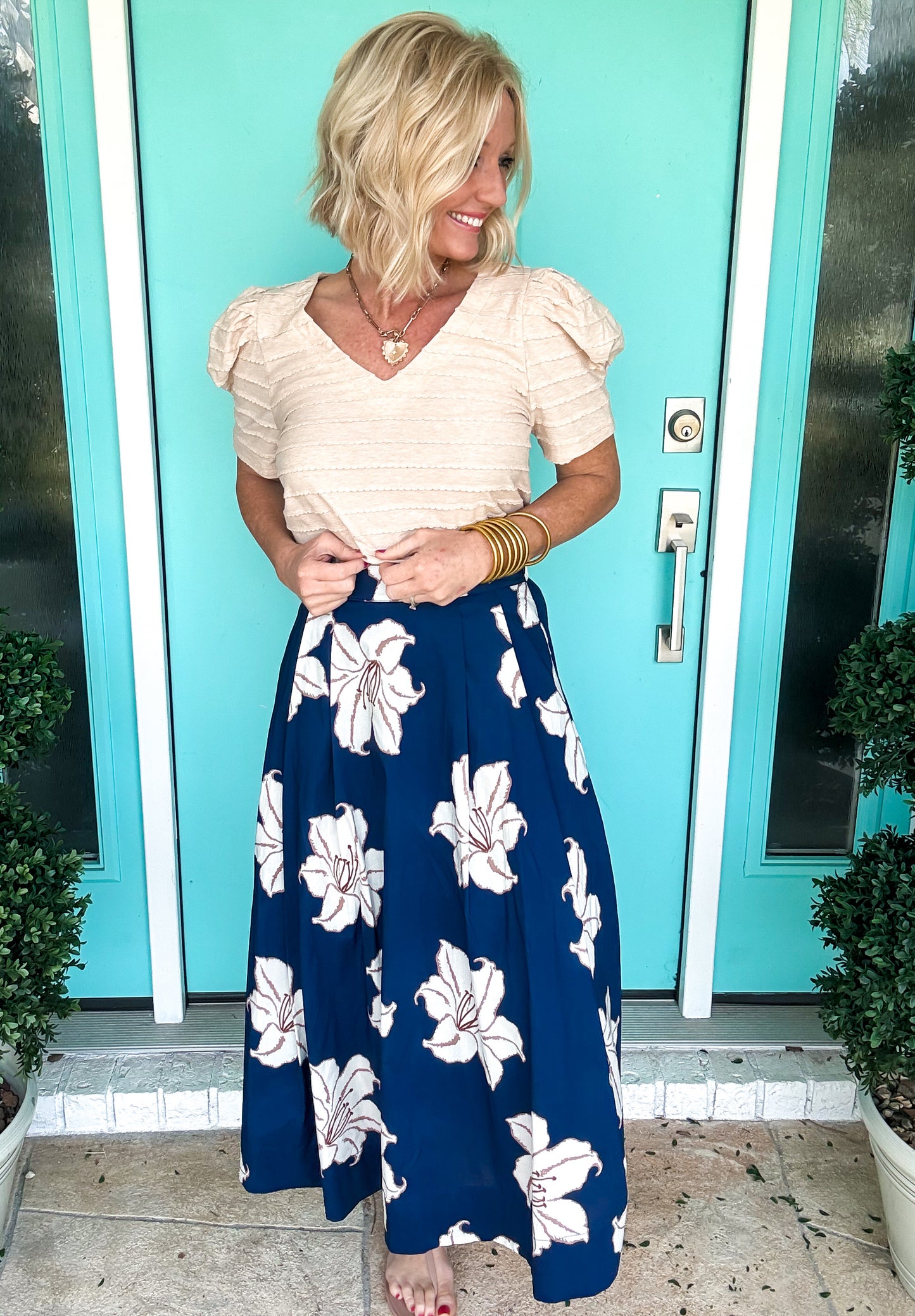 Midnight Garden Maxi Skirt *elastic waist*