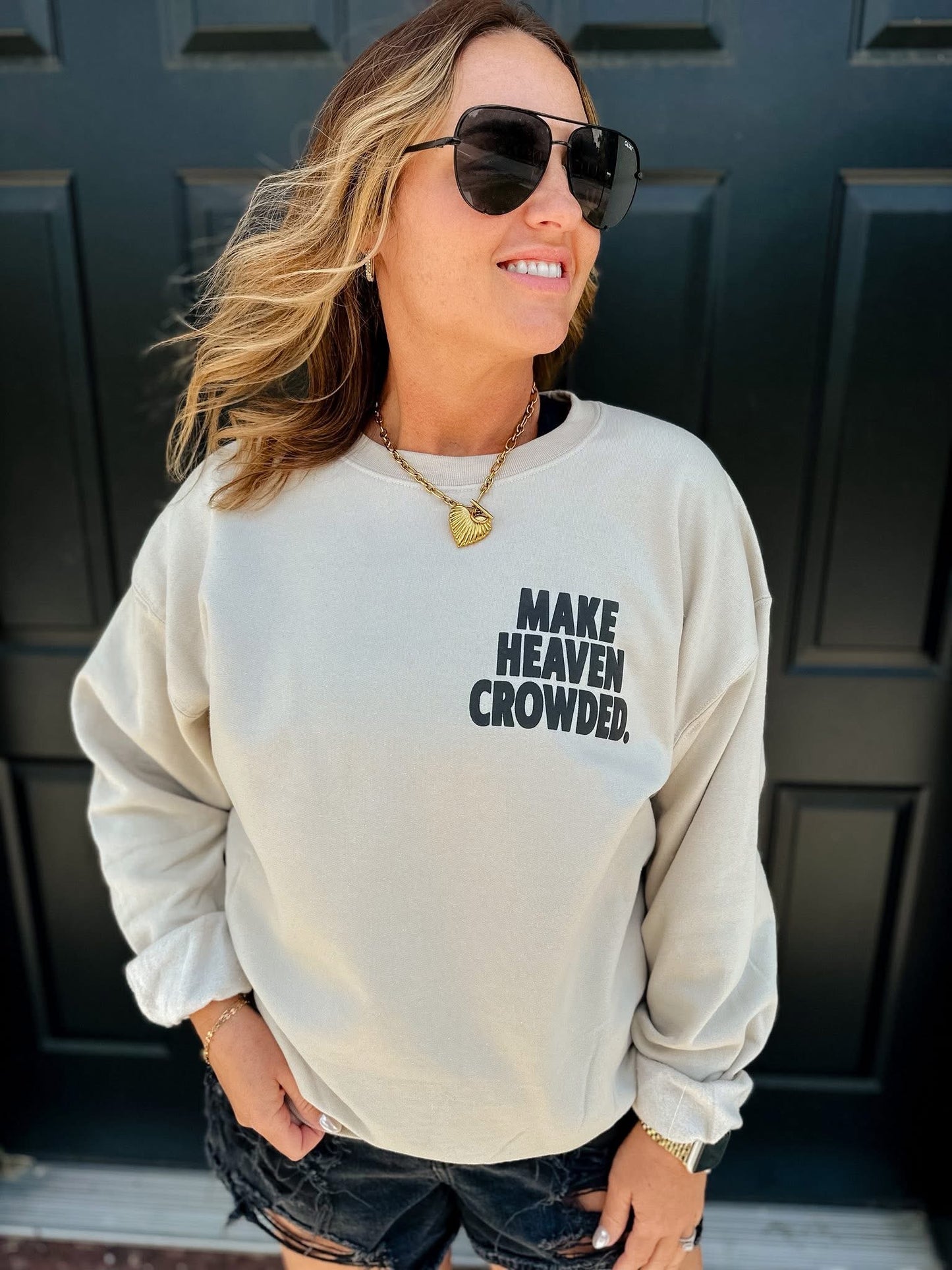 Make Heaven Crowded Puff Print Sweatshirt