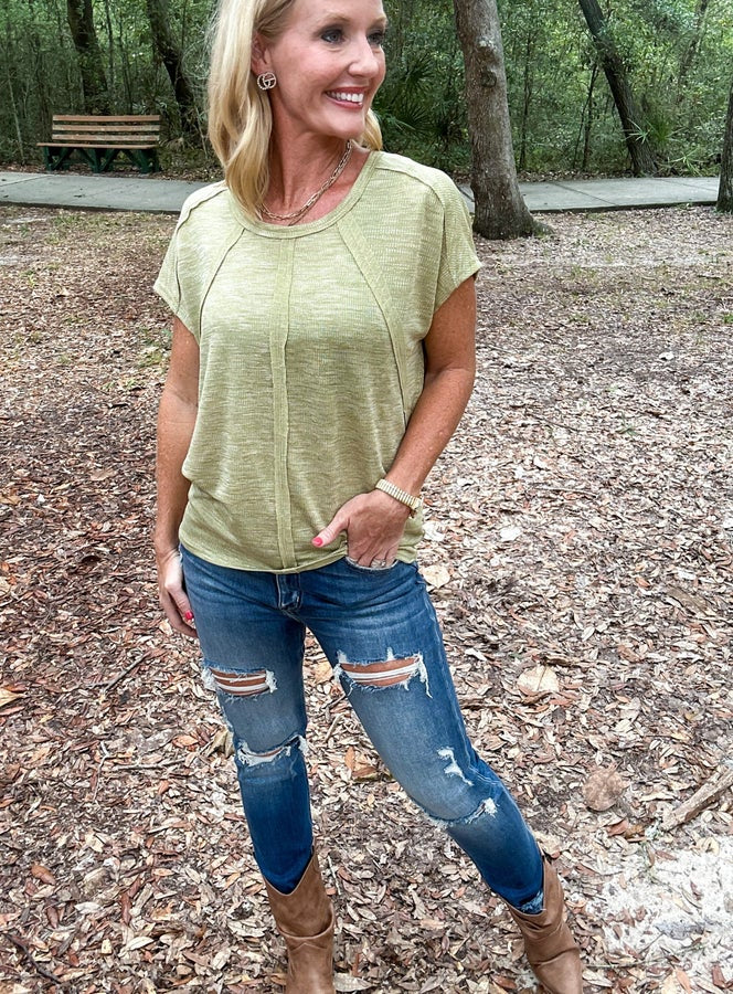 Rags to Riches Rib Knit Top