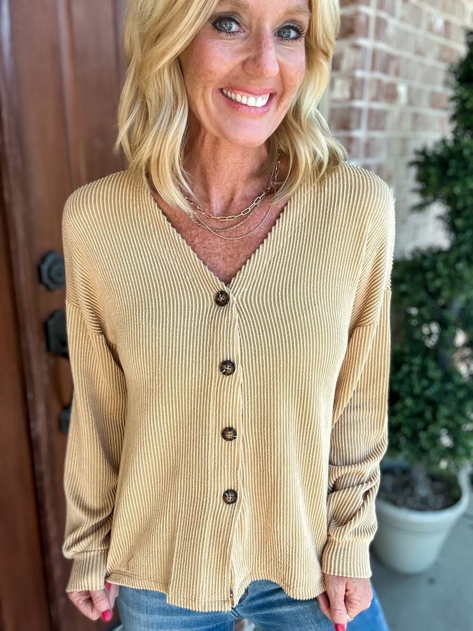 Just Some Things Ribbed Cardigan
