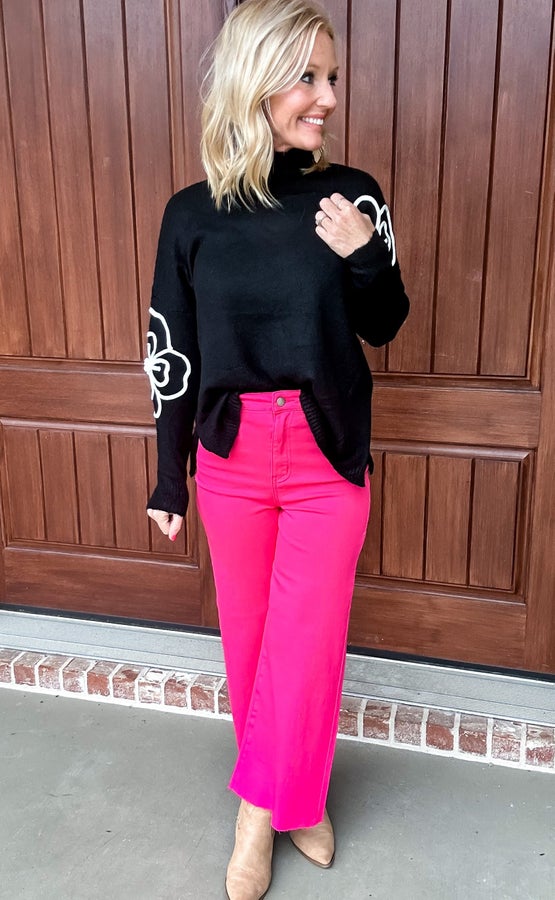 You're a Rockstar Wide Leg Cropped Jean
