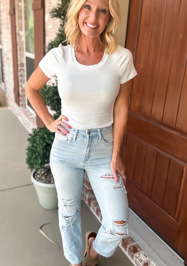 Round Neck Tee Bodysuit