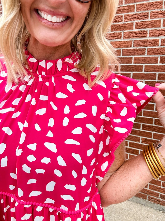 Pink Is In Season Leopard Dress