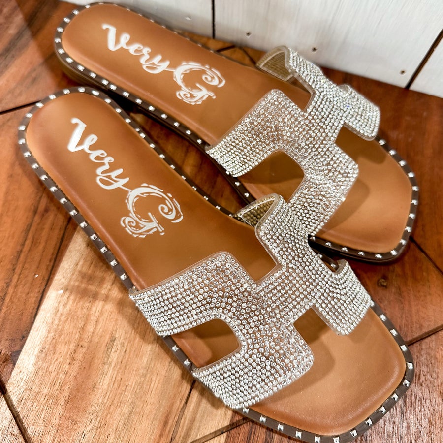 J Street Jewel Studded Sandals