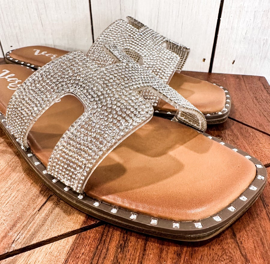 J Street Jewel Studded Sandals
