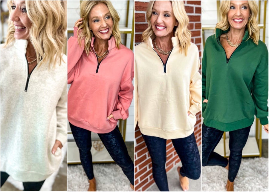 Twenty 17 Quarter Zip Pullover w/ Pockets