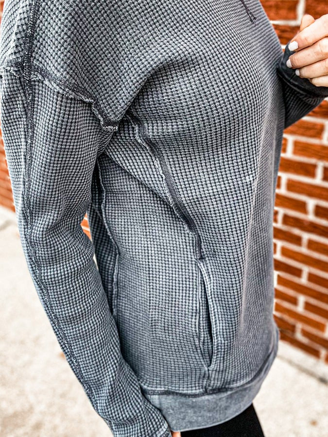 THE BEST Waffle Knit Mono B Pullover