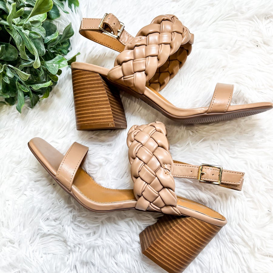 The Dora Double Strap Braided Heel