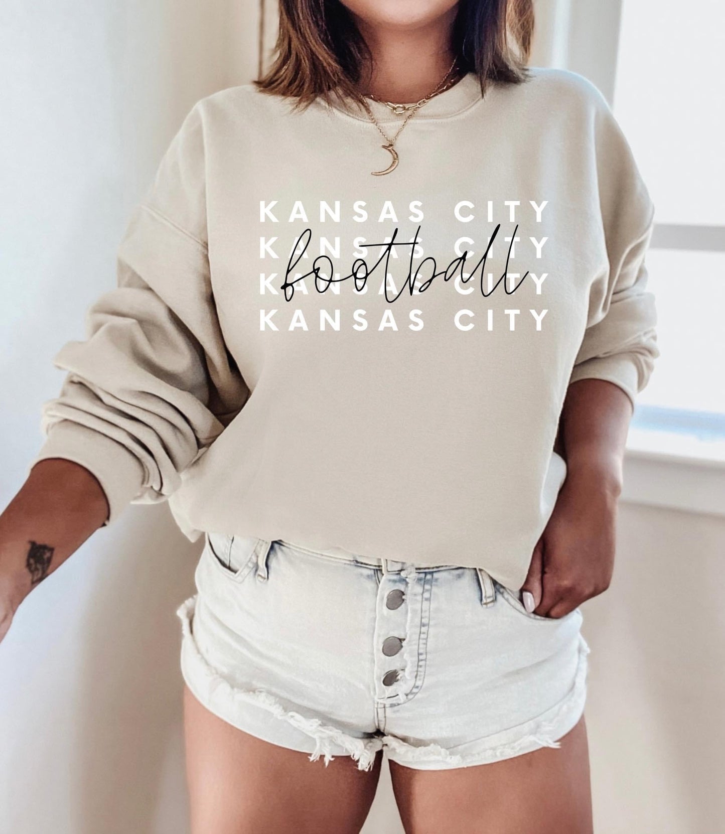KC Football Sand Sweatshirt