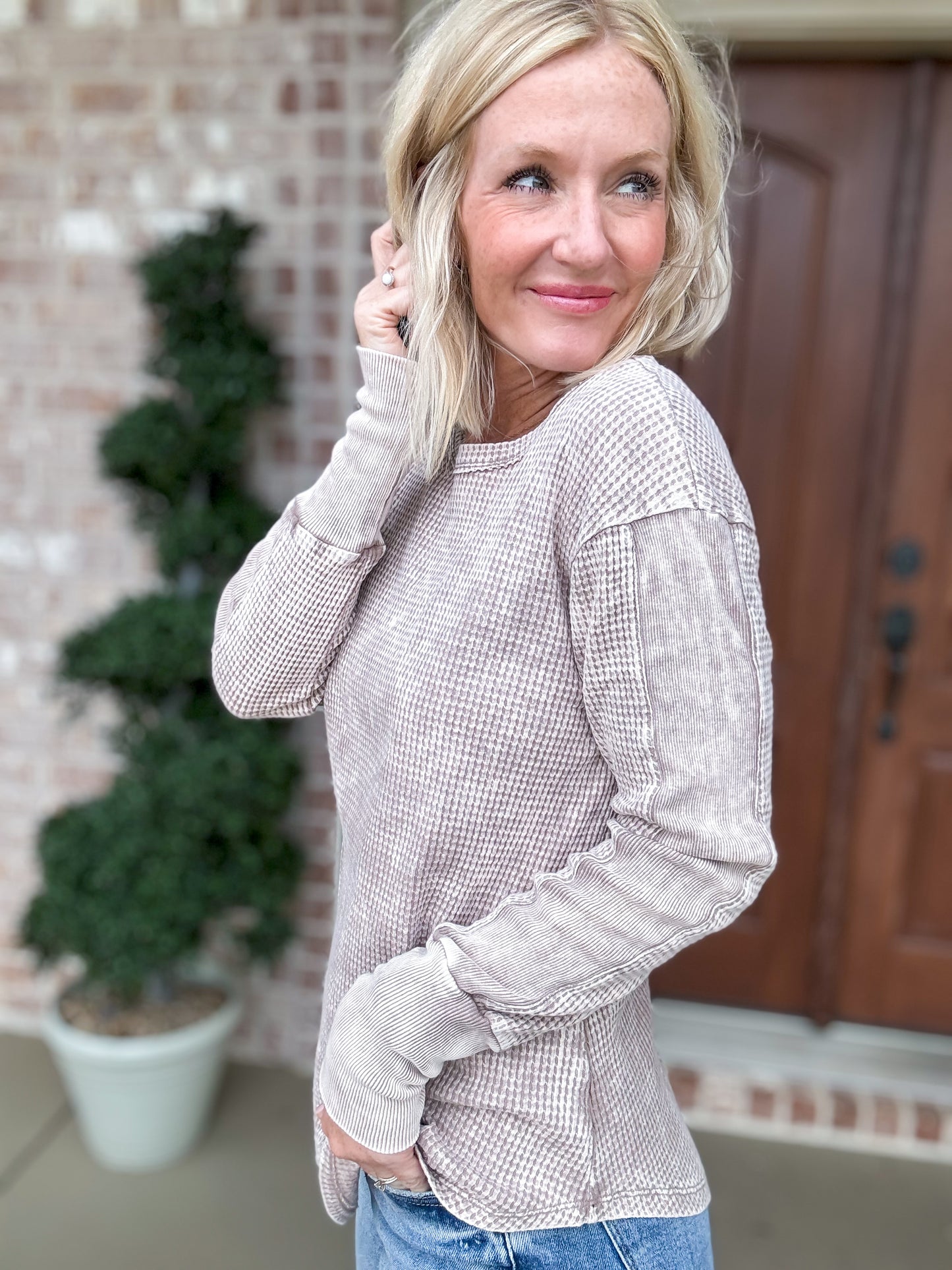 Wobble Baby Waffle Knit Top