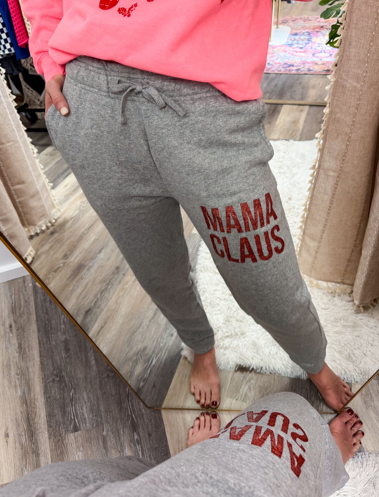 MAMA Claus Glitter Joggers