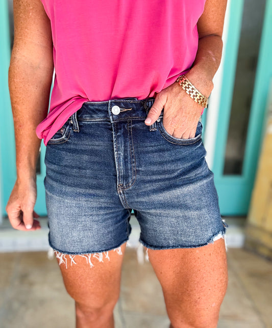 Deep Hue Denim Shorts