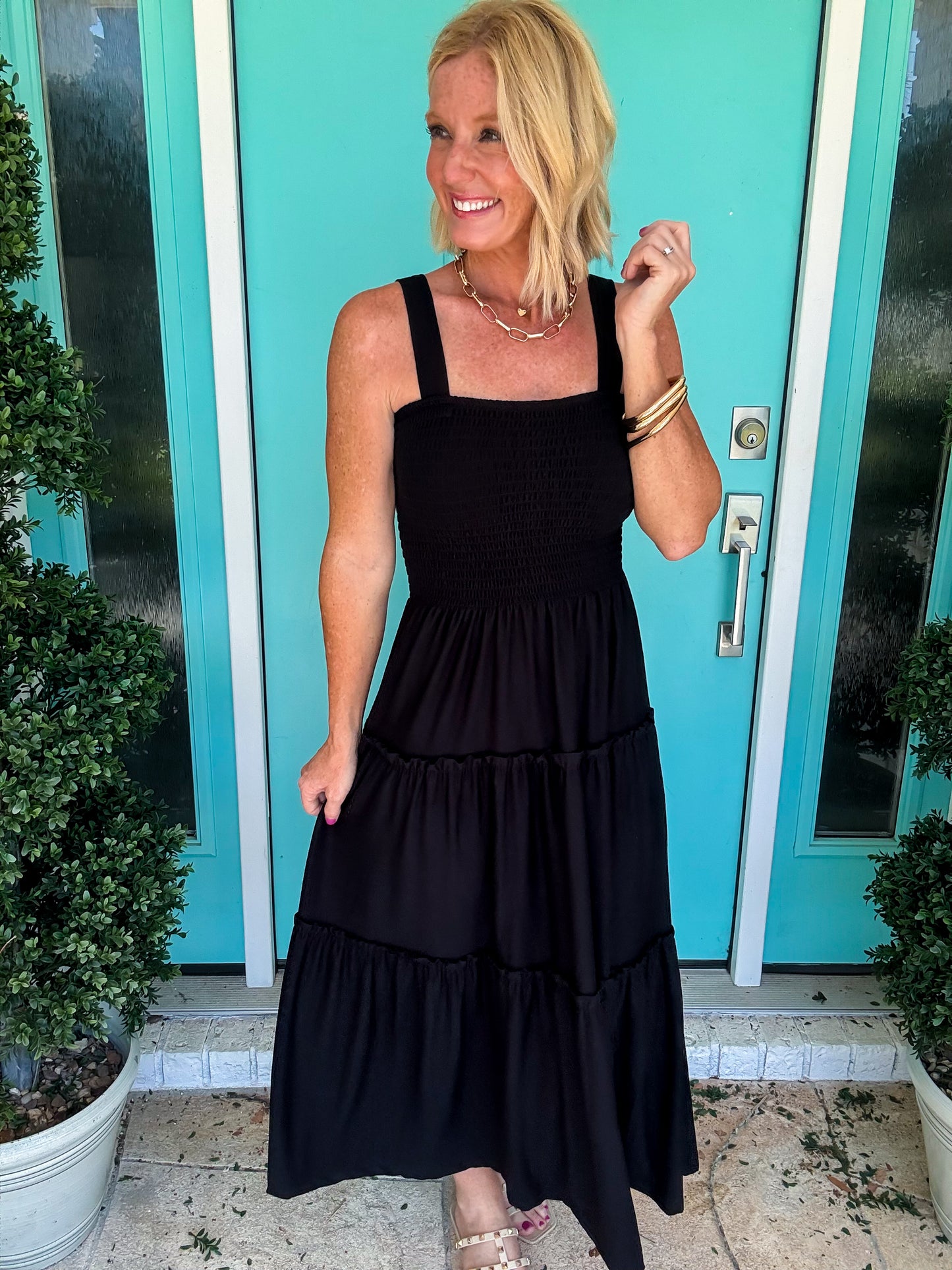 Sweet Day Smocked Midi Dress