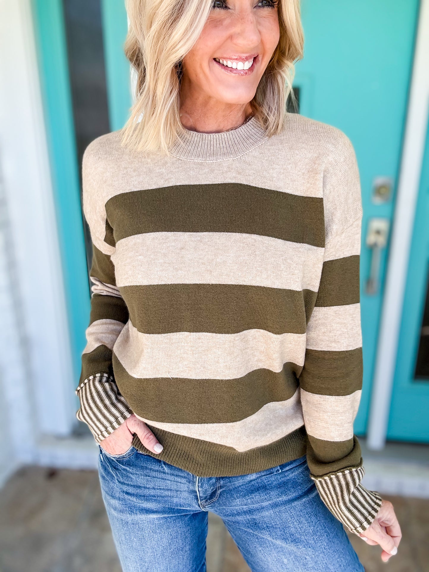 Sugar & Stitch Striped Sweater
