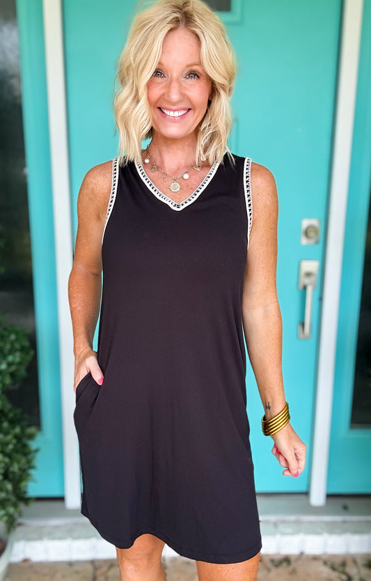 Airloom Embroidered Stitch Dress