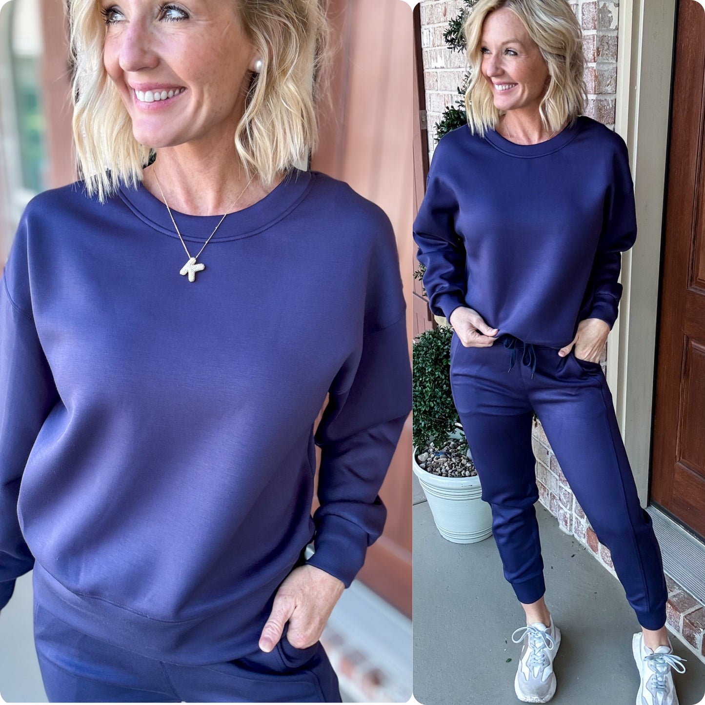 Luxurious Scuba Sweatshirt -- Navy