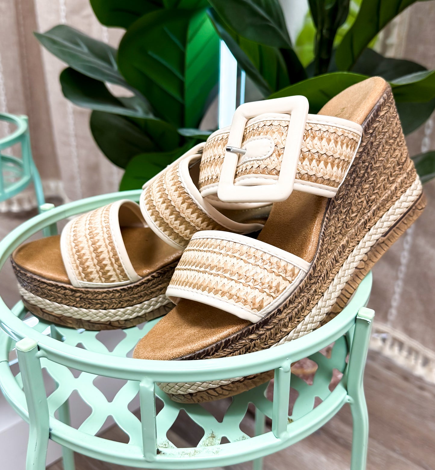 Natural Rattan Wedge