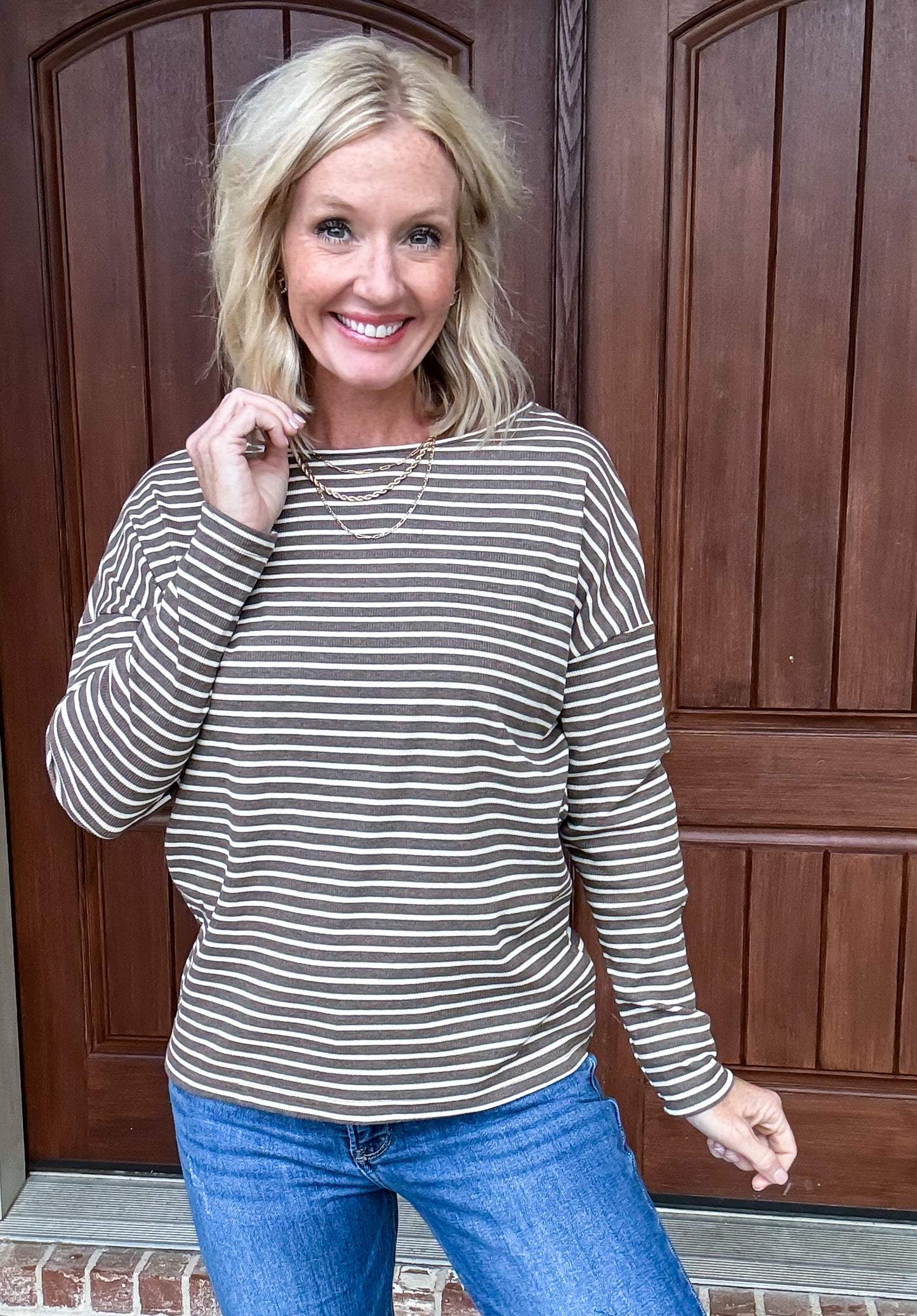 Rosalie Ribbed Stripe Top