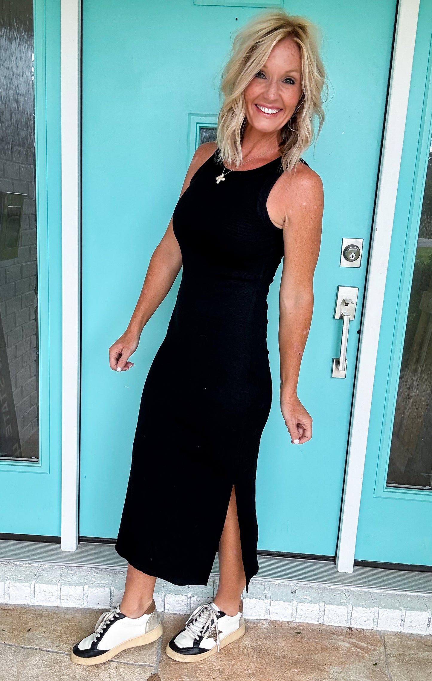 All Set Ribbed Maxi Dress