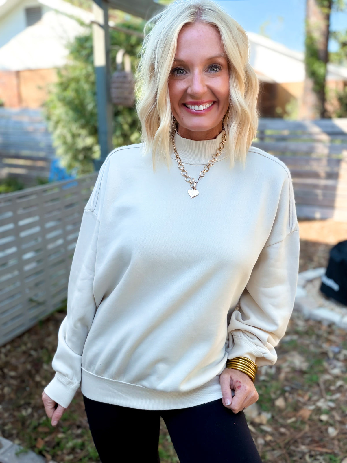 Crisp Air Mock Neck Sweatshirt